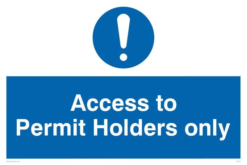 Viking Signs MV316-A2L-3D "Access To Permit Holders Only" Sign, 3 mm Rigid Double Sided PVC, 400 mm H x 600 mm W - Image 1