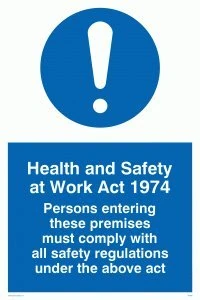 Viking Signs MV299-A1P-3M "Health and Safety Work Act 1974" Sign, 3 mm Rigid Plastic, 800 mm H x 600 mm W