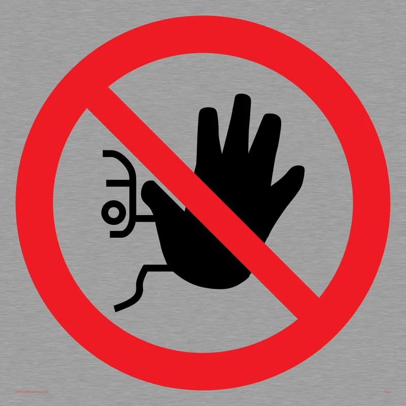 Viking Signs PA34-S40-MS "No Access - Symbol Only" Sign, Marine Grade Stainless Steel, 400 mm H x 400 mm W