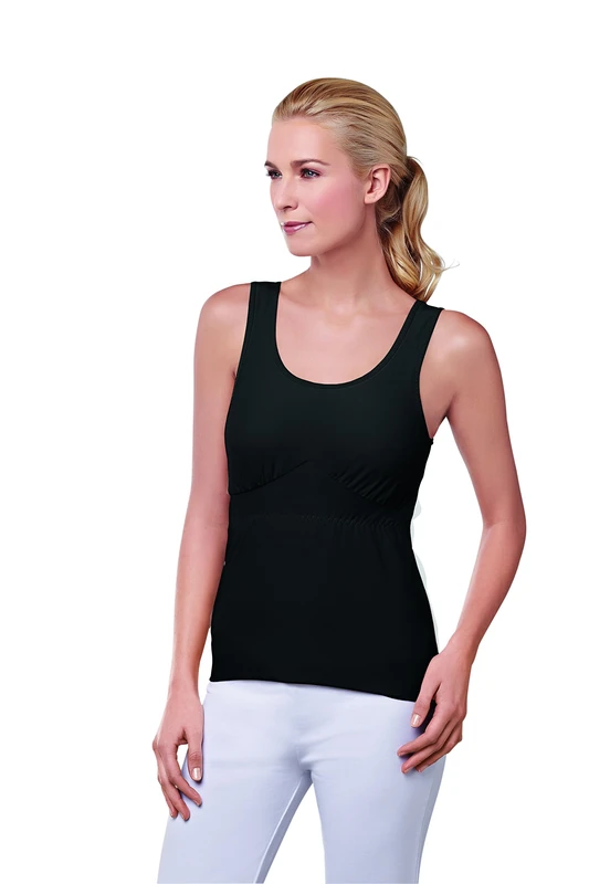 AMOENA Women's Michelle Post- Surgery Pocketed Camisole, Black, 14-16 - Image 1