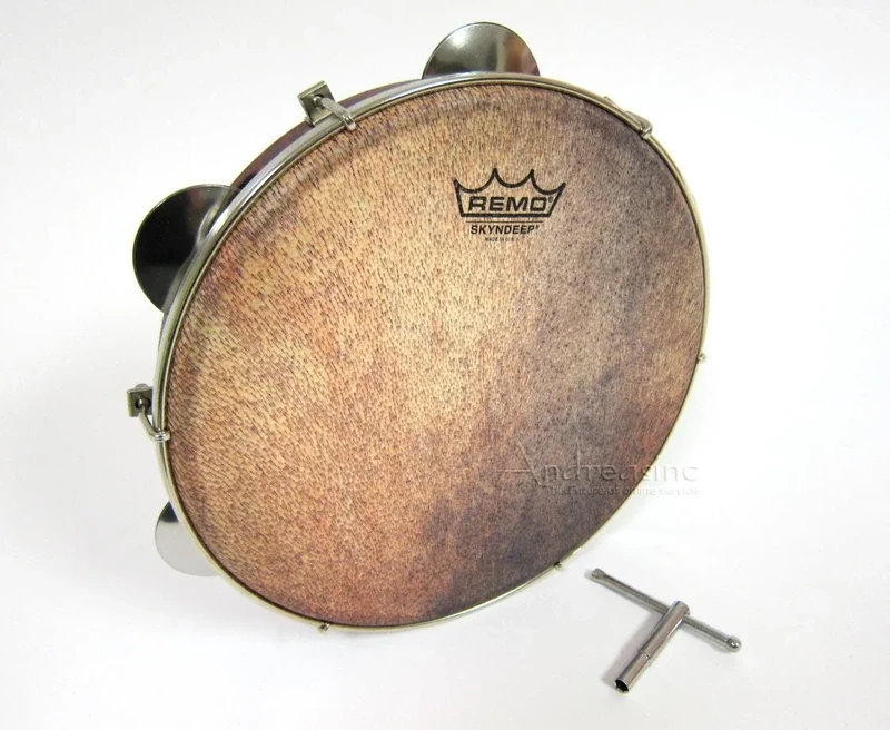 Remo Pandeiro Samba Choro,Rahmentrommel, 10" x 1,75", Handtrommel für Drum Circle, Drum
