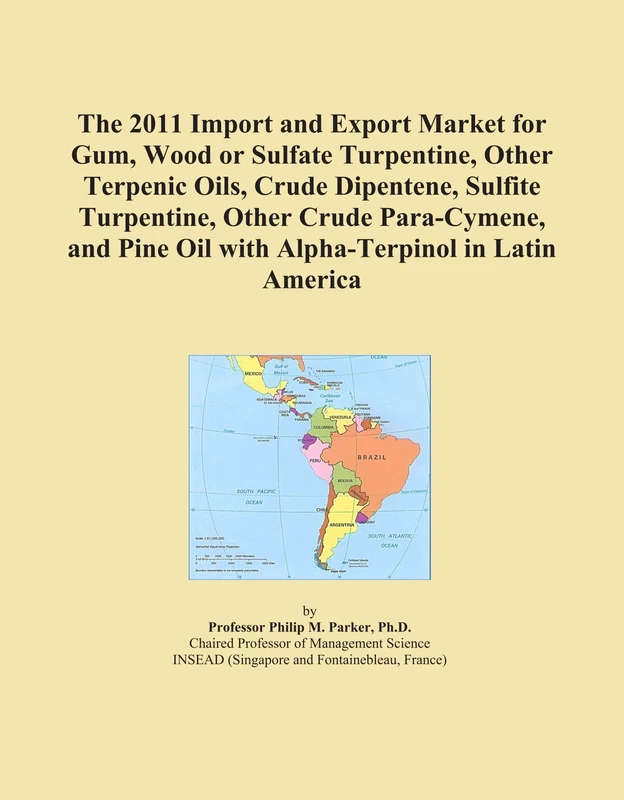 The 2011 Import and Export Market for Gum, Wood or Sulfate Turpentine, Other Terpenic Oils, Crude Dipentene, Sulfite Turpentine, Other Crude ... Pine Oil with Alpha-Terpinol in Latin America