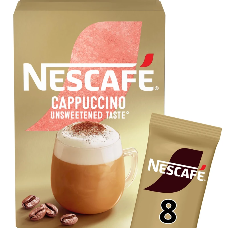 NESCAFÉ Gold Cappuccino Unsweetened, Pack of 8