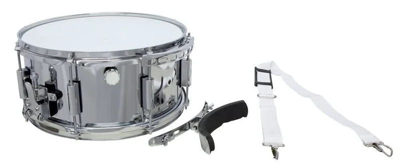 GEWA Marching Snaredrum 14 x 6.5", metal shell, incl. carrying strap and knee brace
