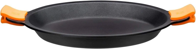 Bra Efficient Aluminium Non Stick Paella Pan - 40cm. 100% Recycled Paella Pan for Induction Hob with Silicone Grips. Suitable for Induction & Other Heat Sources. - Image 1