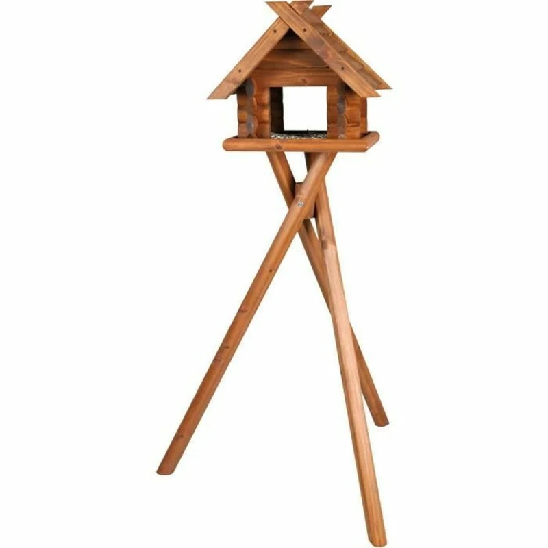 Trixie Natura Bird Feeder with Stand, 47 x 40 x 36 cm, Brown