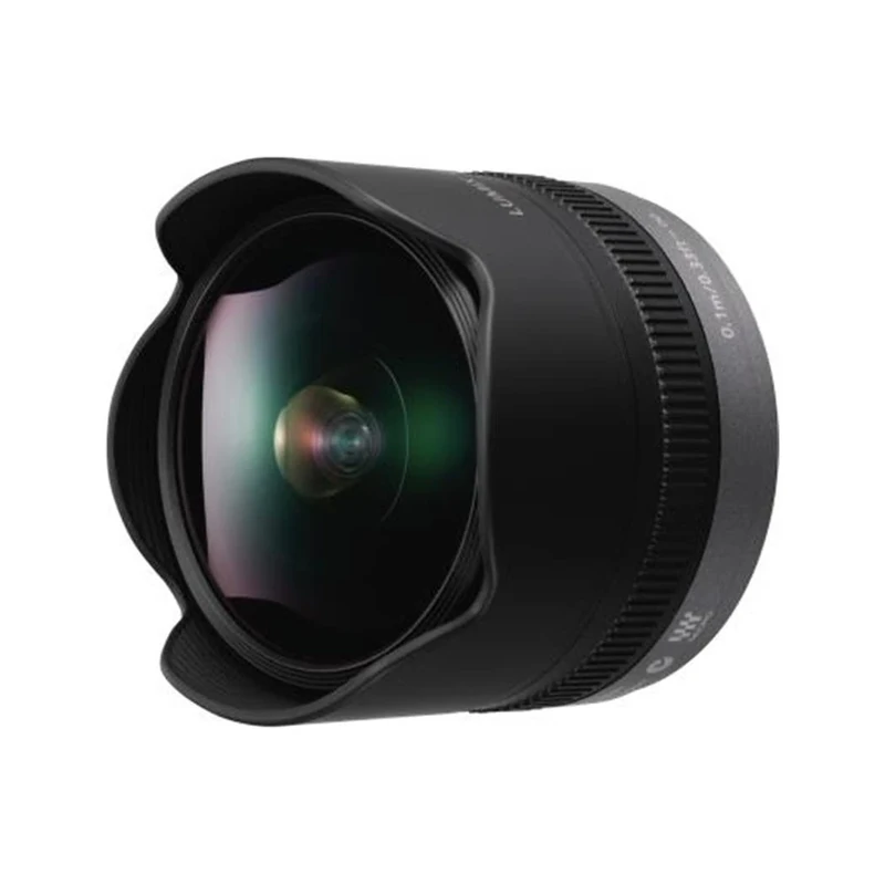 Panasonic LUMIX H-F008E Micro Four Thirds 8 mm Wideangle Lens - Black