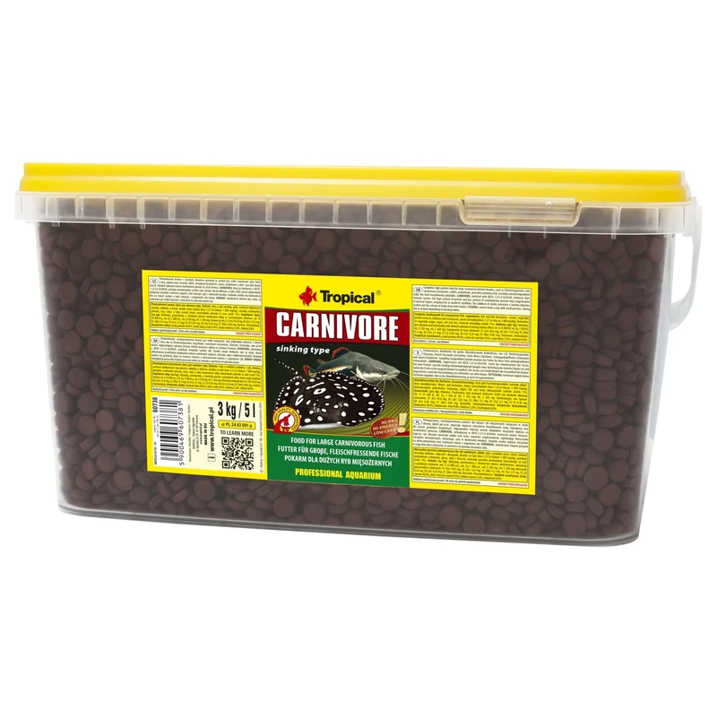CARNIVORE 5L / 3kg - high-protein food for carnivorous fish with enhanced digestibility and immunity support