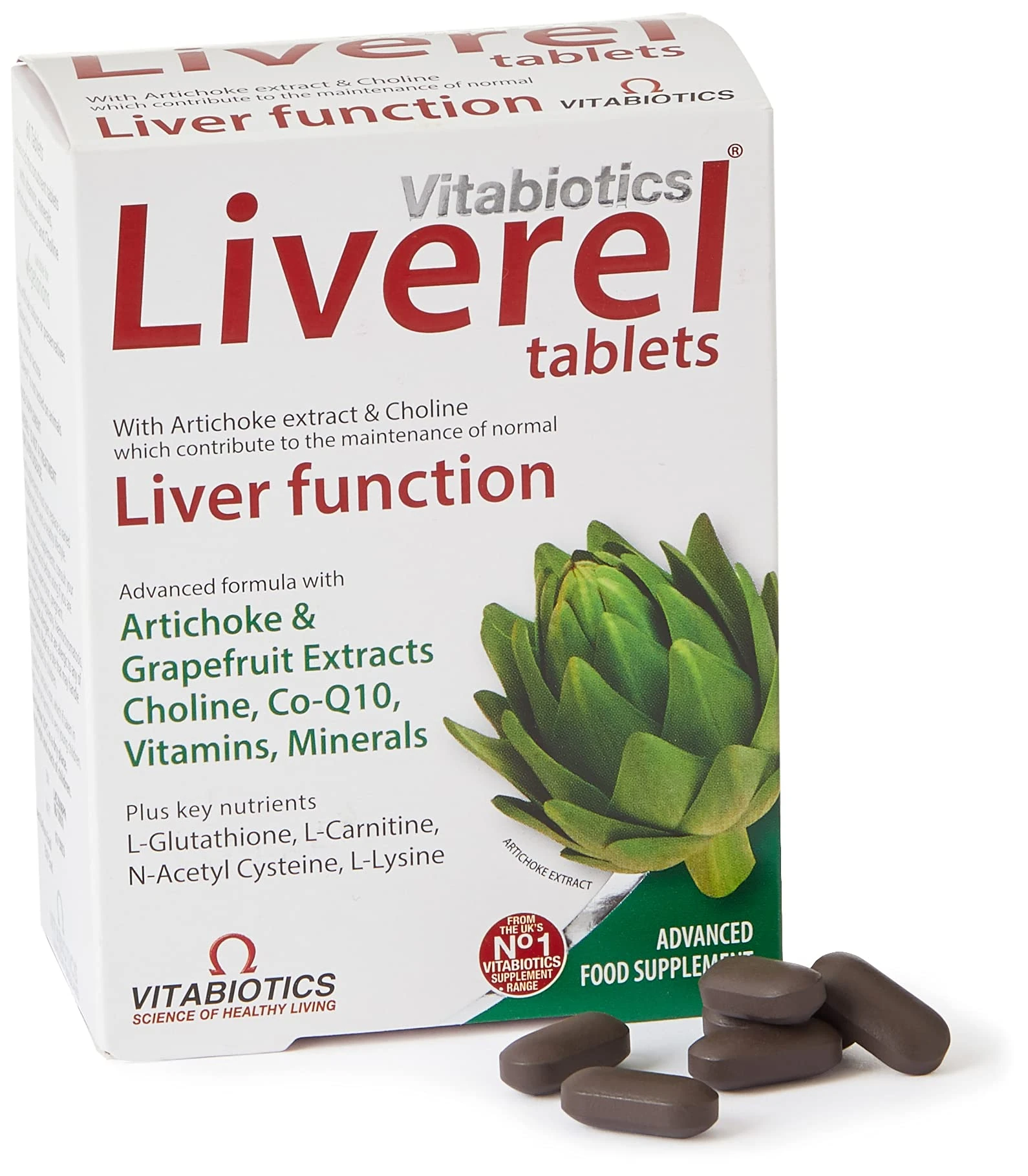 Liverel Liver Health Support Tablets Supplement, Vitabiotics
