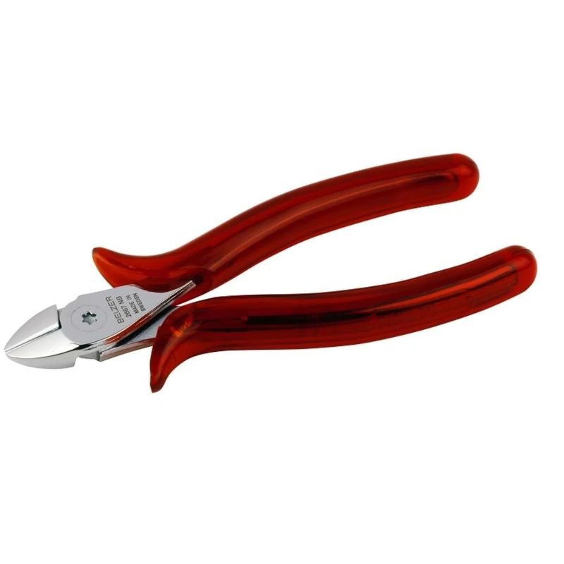Bahco 2666 NB Chrome Plated Side Cutting Pliers, Red/Silver, 125 mm