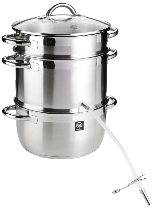 Schulte-Ufer Loop 67940-26 Multifunction Juicer, Steam Juicer, 26 cm Diameter, Silver