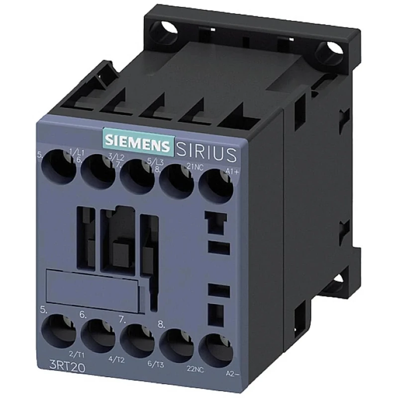 Siemens 3RT2016-1BB42 CONTACTOR, AC-3, 4KW/400V, 1NC, DC 24V, 3-POLE, SZ S00 SCREW TERMINAL, White