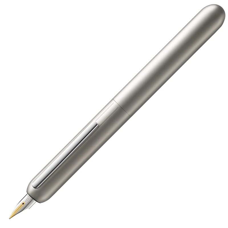 Lamy dialog Palladium – capless fountain pen with twist mechanism – 14 kt gold nib, partially platinum-plated & in size F – incl. ink cartridge T 10 blue & converter Z 27 – right-handed