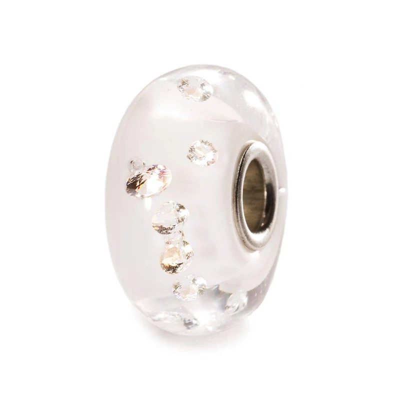 Trollbeads Glass Bead The Diamond Bead, White