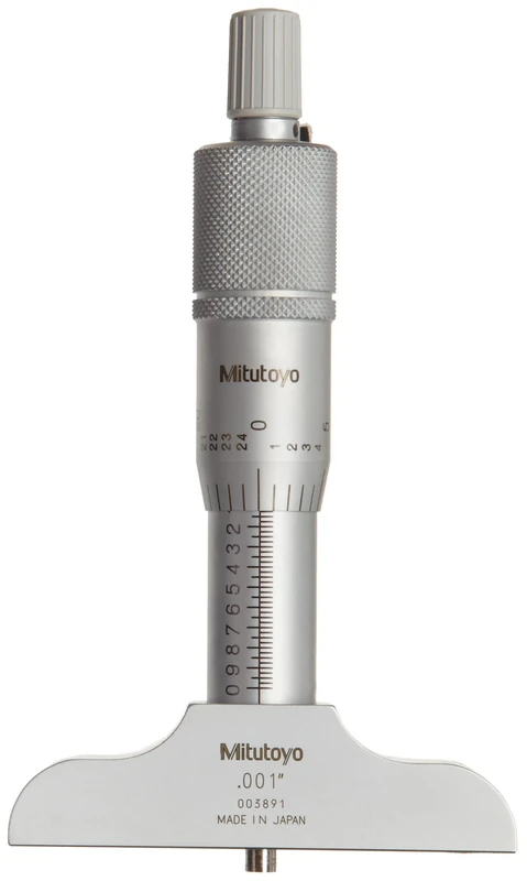 Mitutoyo 128-105 Fixed Rod Depth Micrometre, 0"-1"
