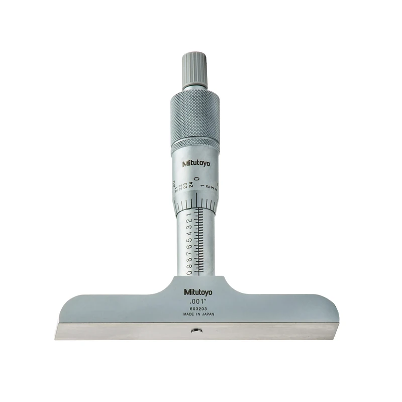 Mitutoyo 128-106 Fixed Rod Depth Micrometre, 0"-1"