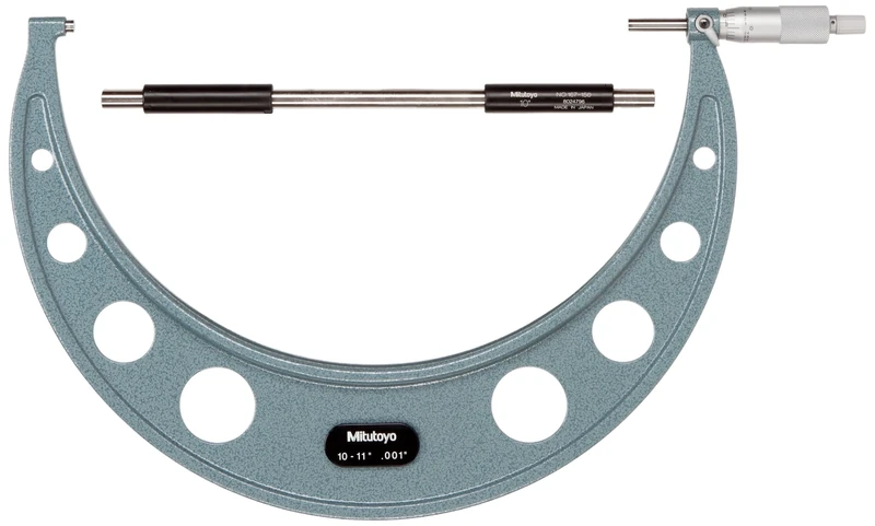 Mitutoyo 103-187 Series-103 Outside Micrometre with Ratchet Stop, 10"-11" Range, 0.001" Graduation