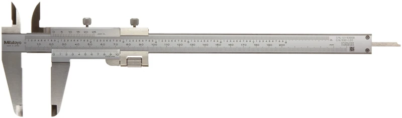 Mitutoyo MIT532-120 Fine Adjustment Vernier Caliper, 0mm-180mm, 0"-7" Range