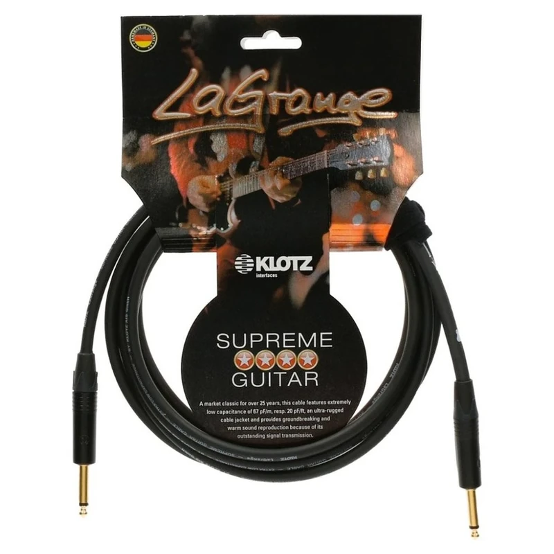 Klotz LAPP0600 LaGrange Instrument Cable, Straight to Straight, 20ft