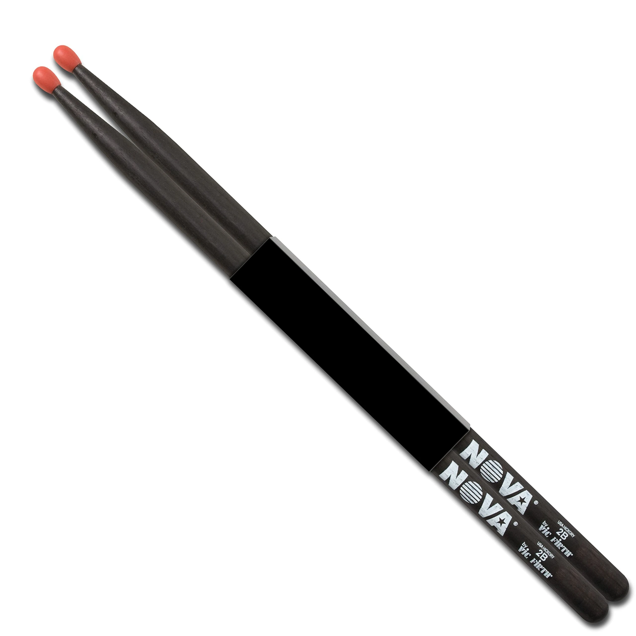 Vic FIrth - NOVA Drumsticks - 2BN - Nylon Tip - Black