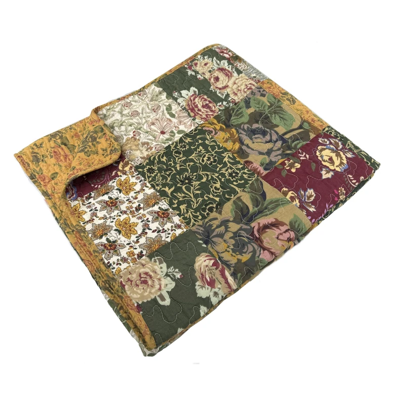 Greenland Home Antique Chic Quilted Patchwork Throw, 50" x 60", Multicolor