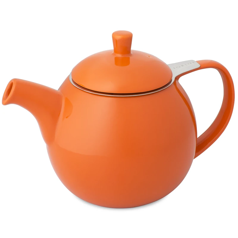 Forlife 524252 Teapot, Ceramic, Carrot