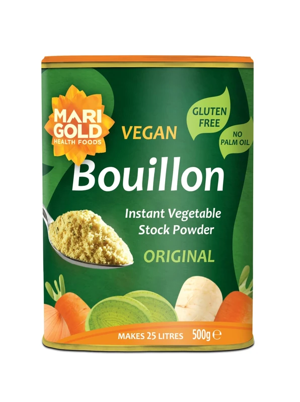 Marigold Vegetable Bouillon Powder, 500g – Instant Vegan Stock powder, Natural Ingredients, No Artificial Additives – Ideal for Soups, Stews & Sauces.