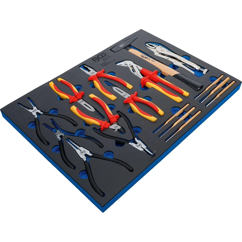 BGS 4011 | Tool Tray 3/3: Pliers, Parallel Pin Punch Set, Hammer | 17 pcs.