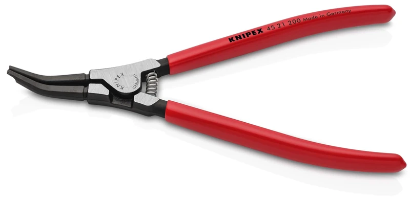 KNIPEX Special Retaining Ring Pliers for Retaining Rings on Shafts with Plastic Coating 220 mm, 45 21 200 - Image 1
