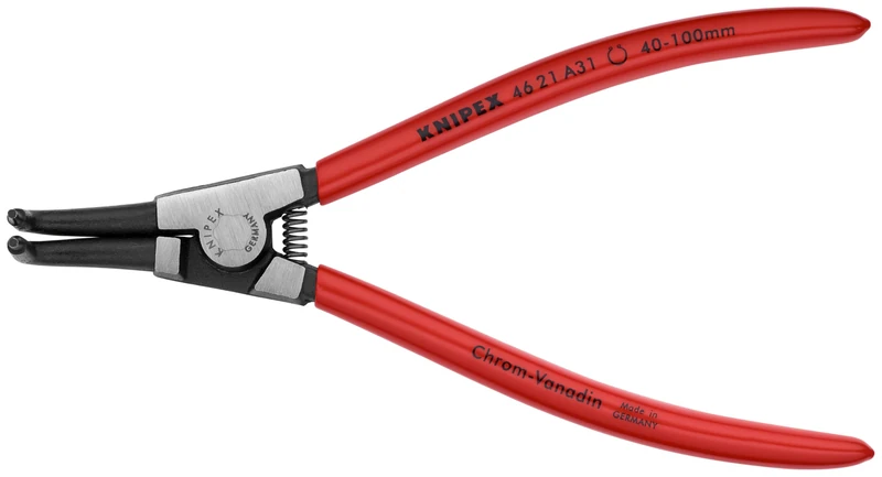 Knipex 4621A31 External Angled Retaining Ring Pliers 8-Inch