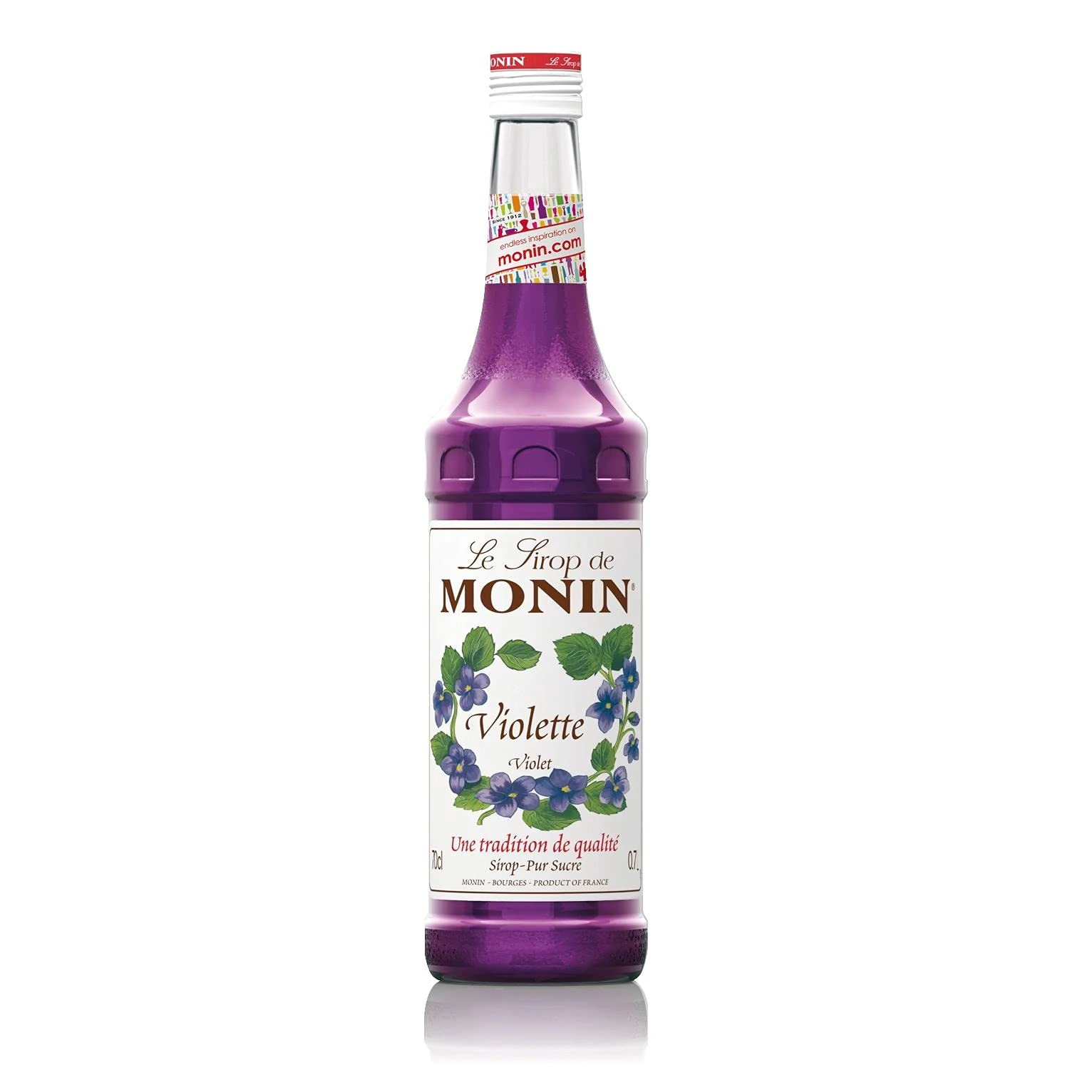 MONIN Premium Violet Syrup 700ml for Cocktails and Mocktails. Vegan-Friendly, Allergen-Free, 100% Natural Flavours