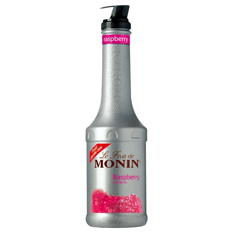 MONIN Raspberry Fruit Mix Puree 1L for Cocktails, Smoothies and Mocktails. Vegan-Friendly, Allergen-Free, 100% Natural Flavours and Colourings. 2-in-1 Raspberry Puree and Sugar Syrup Hybrid