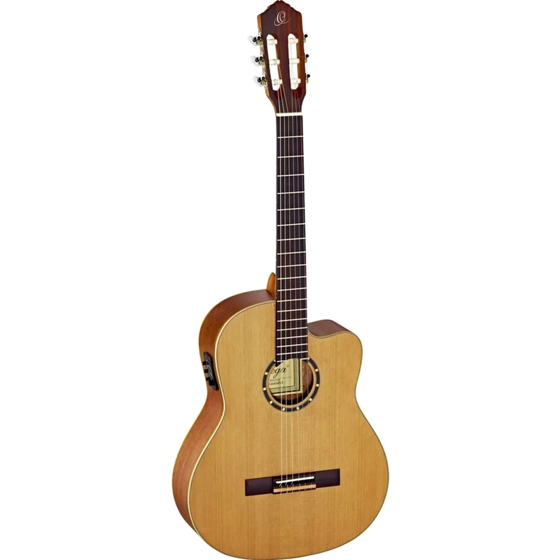Ortega Guitars Classical Guitar Electro-Acoustic – 4/4, Slim Neck – Family Series Pro – Including Gig Bag – Solid Canadian Red Cedar, Mahogany, Natural (RCE131SN)