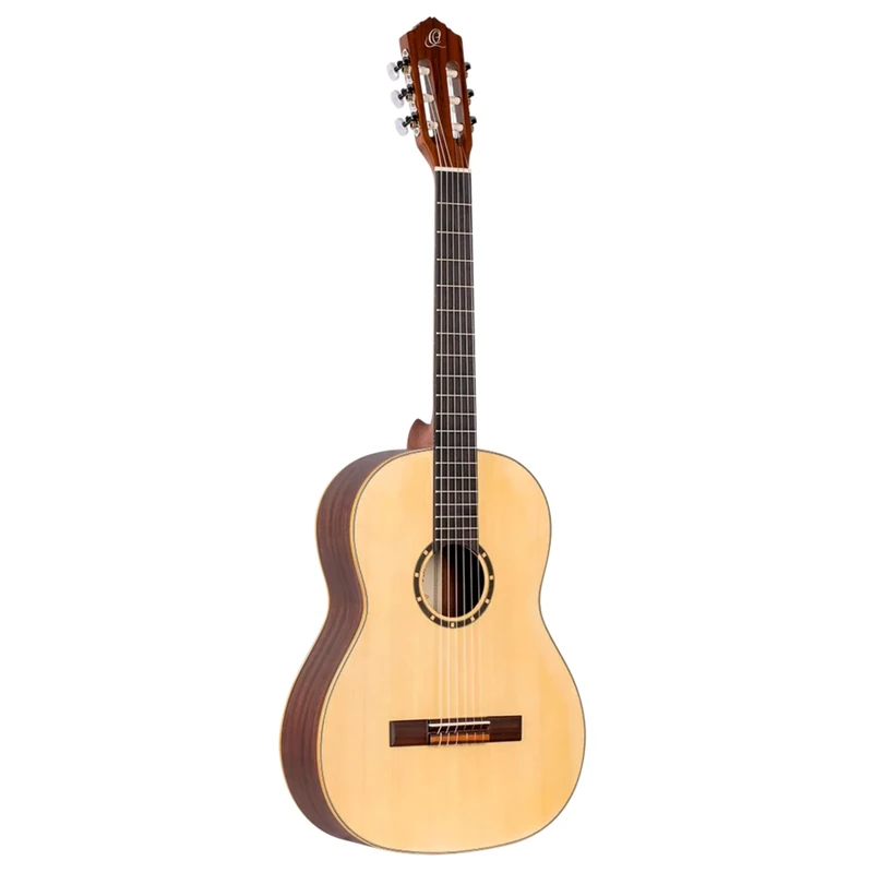 Ortega Guitars 4/4 Classical Guitar – Slim Neck – Family Series – Including Gig Bag – Spruce, Mahogany, Natural (R121SN)