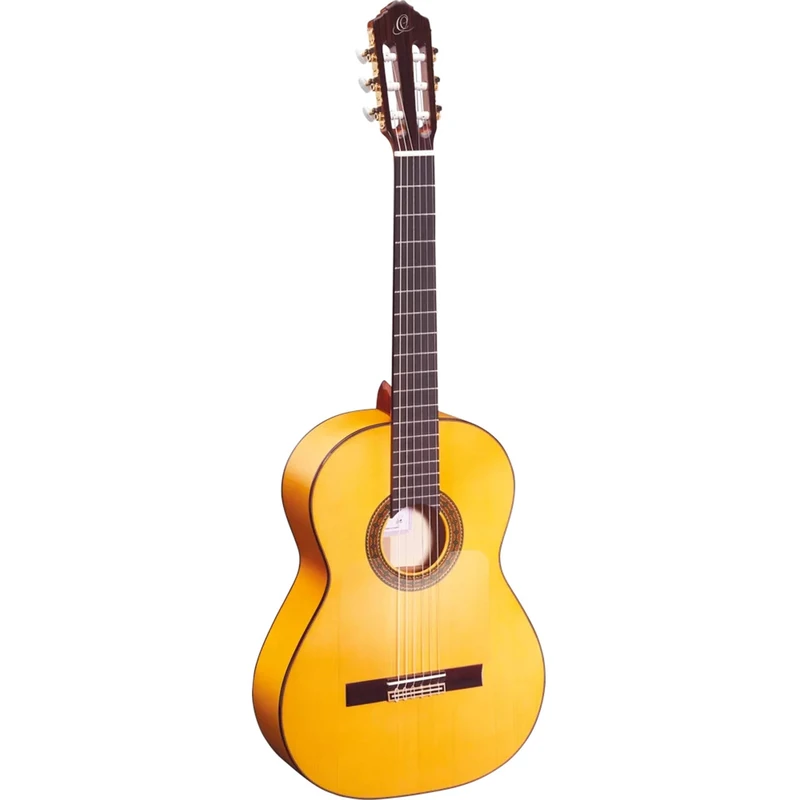 Ortega Guitars R270F Traditional Series Nylon 6-String Guitar with Solid Cedar Top and Maple Body, Gloss