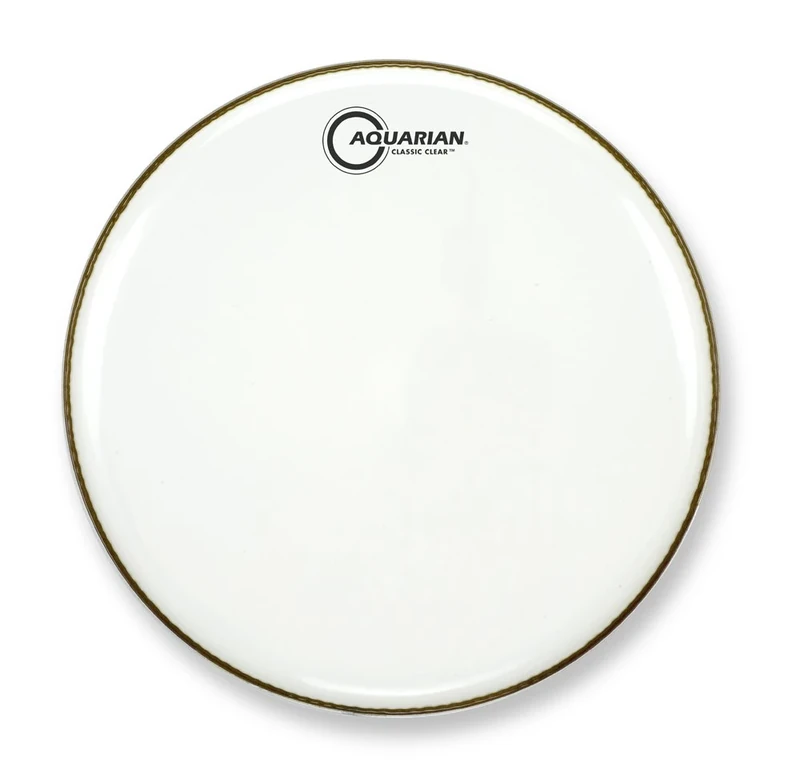 Aquarian CC24W Classic Clear Series - 24 inch - Bass Drum - White Gloss