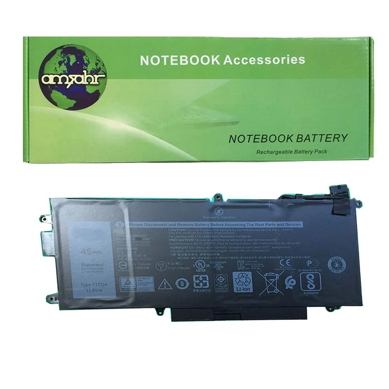 amsahr 11.4 V 45 W 3940 mAh Replacement Battery for Dell 71TG4/JLBOTIQUE28
