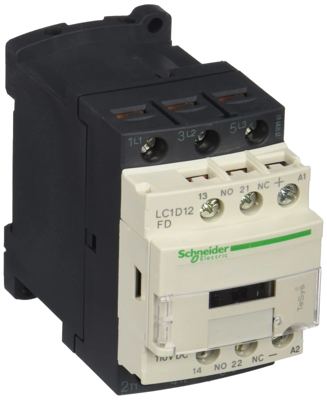 Schneider Electric TeSys Deca contactor,3P(3NO),AC-3/AC-3e,=440V 12A,110V DC coil,LC1D12FD