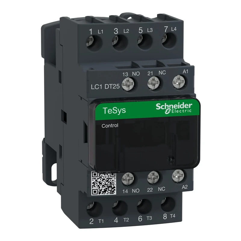 Schneider Electric TeSys Deca contactor,4P(4NO),AC-1,=440V 25A,48V AC 50/60Hz coil,LC1DT25E7