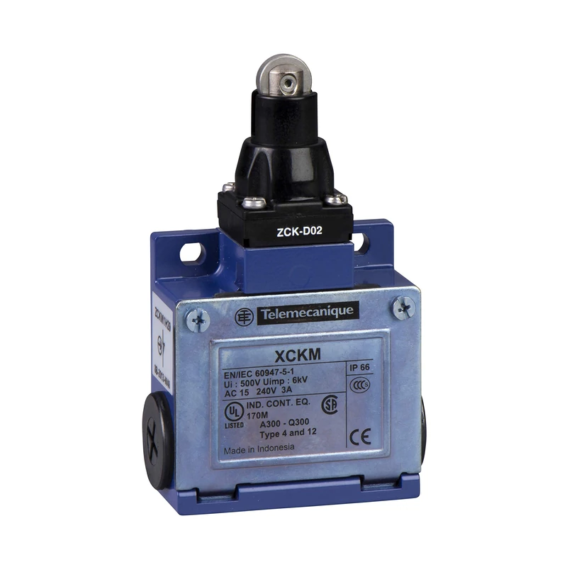 Telemecanique Sensor OsiSense XC Standard limit switch XCKM - steel roller plunger - 1NC+1NO - snap action - Pg11, XCKM102