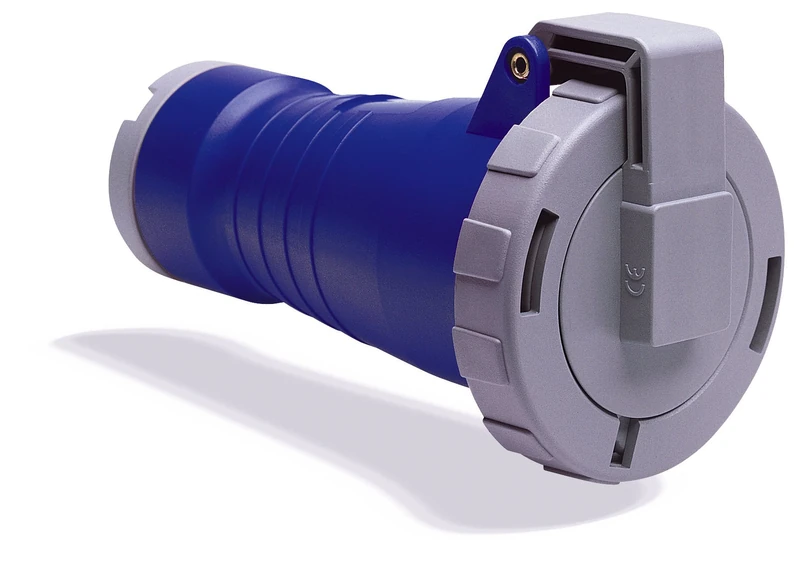 MK Commando K9856 63A 2P+E 200-250V Connector (IP44) - Blue - Image 1