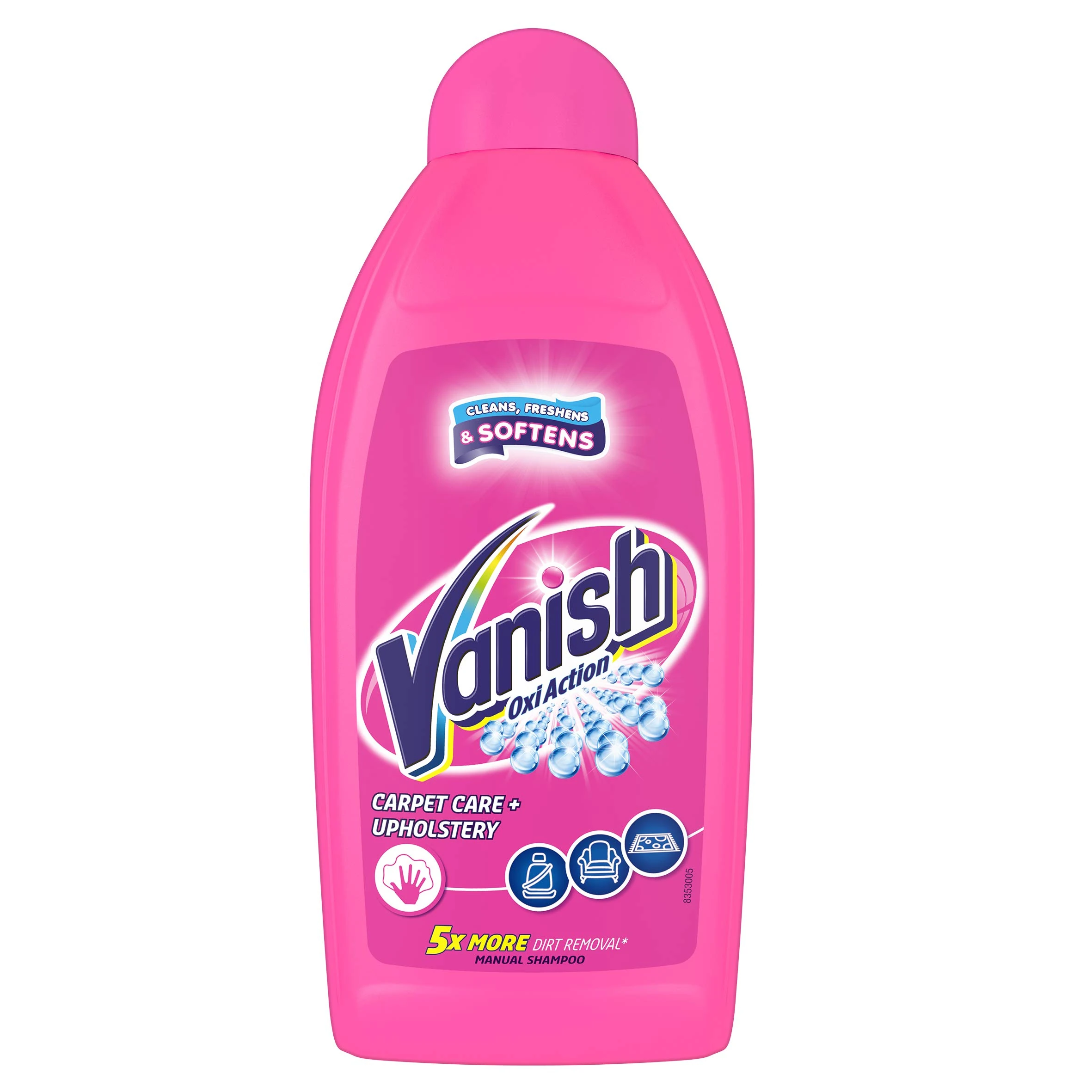Vanish Carpet Cleaner + Upholstery, Power Liquid Shampoo, Large Area Cleaning, 450 ml