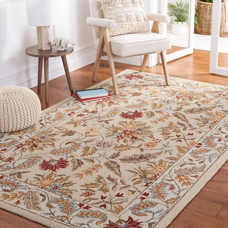 Safavieh Traditional Rug for Living Room, Dining Room, Bedroom - Chelsea Collection, Short Pile, in Ivory, 200 x 300 cm