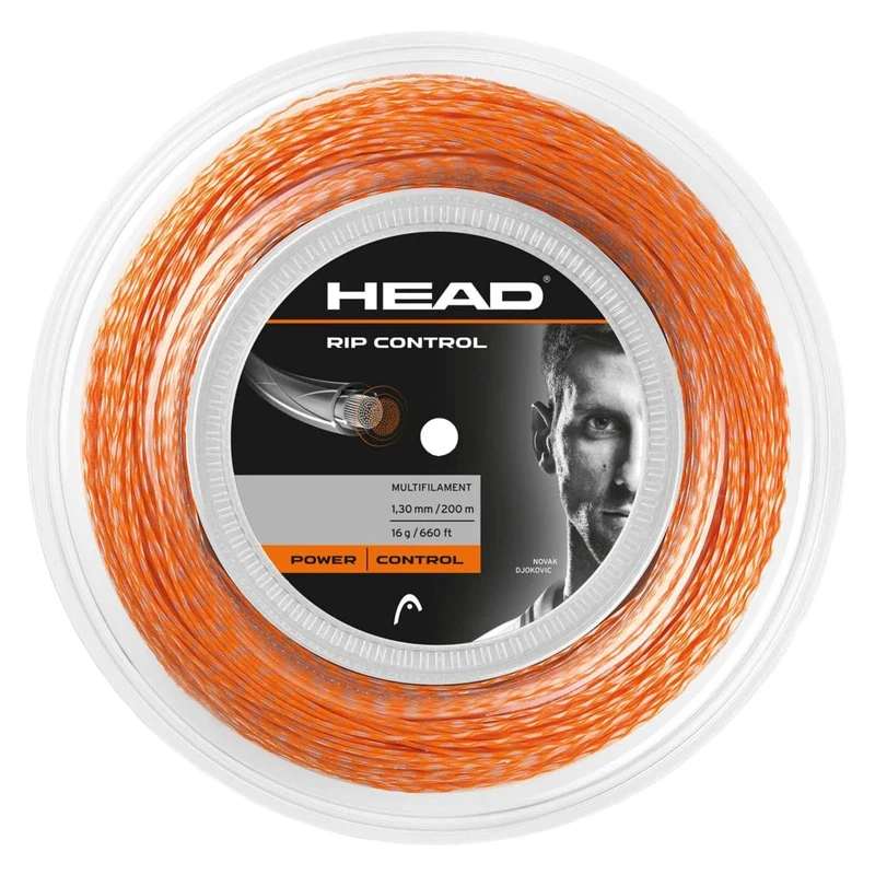 HEAD Unisex's Rollo Rip Control Reel 03/04 Racquet String-Multi-Colour/Orange, Size 16