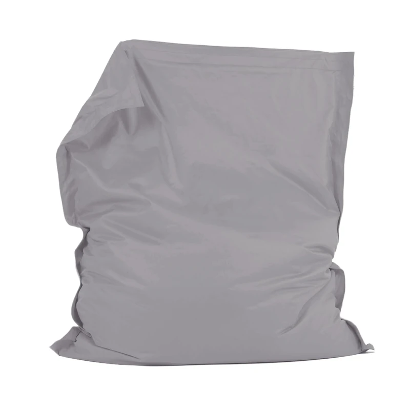 Bean Bag Bazaar Giant Bean Bag, Grey, Water Resistant Fabric, Floor Cushion, Beanbag for Indoor and Outdoor Use, Bean Bag with Filling Included, 180cm x 140cm, Gaming, Living Room, Garden