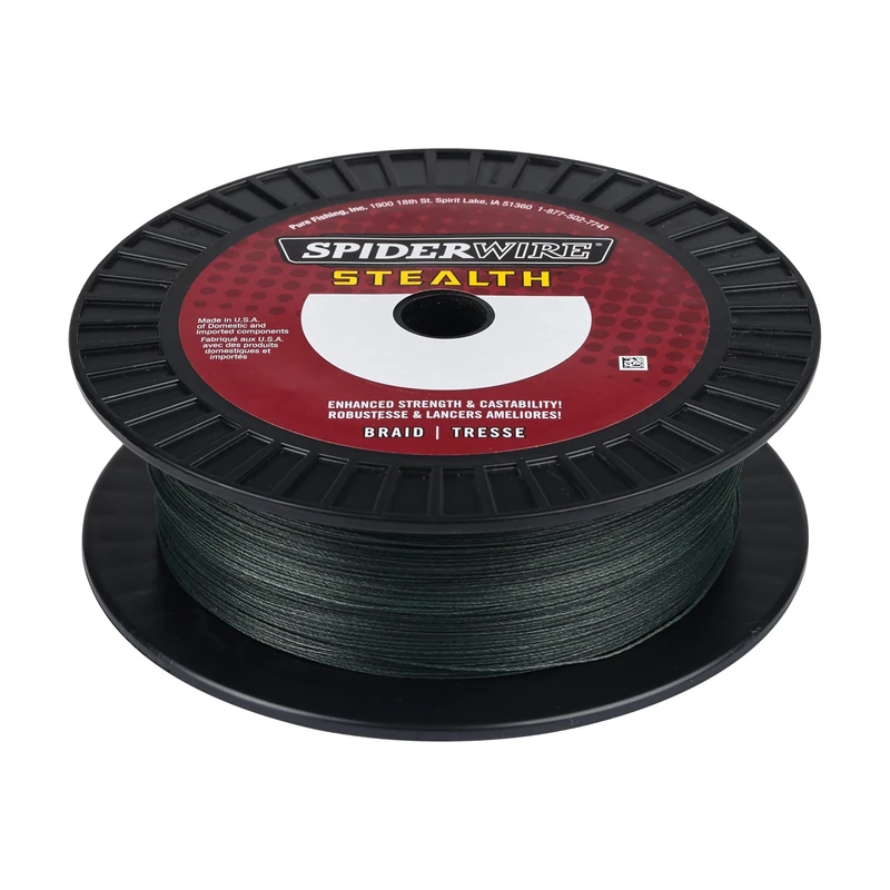 SpiderWire Stealth® Superline, Moss Green, 100lb | 45.3kg, 500yd | 457m Braided Fishing Line, Suitable for Freshwater and Saltwater Environments