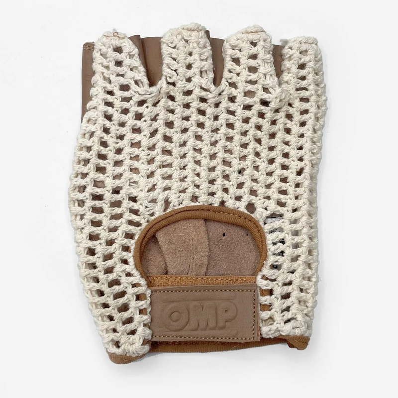 OMP ompib/747/M/XL Tazio Vintage Leather Gloves, Cream/Brown, Size XL