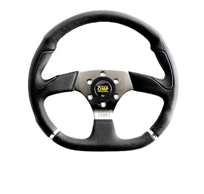 Omp ompod/2018/LN Chrome Steel with 3 Spokes Steering Wheel with Horn Button