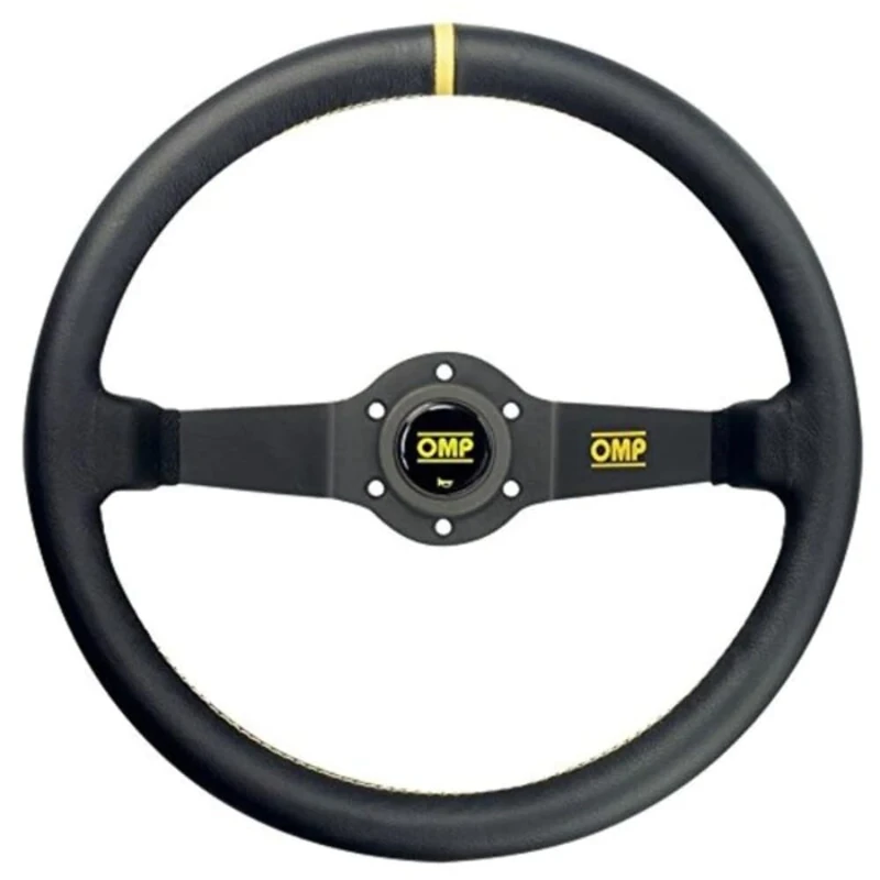 Omp OMPOD/1950 Black Leather Steering Wheel Rally 35 cm 2SP Black