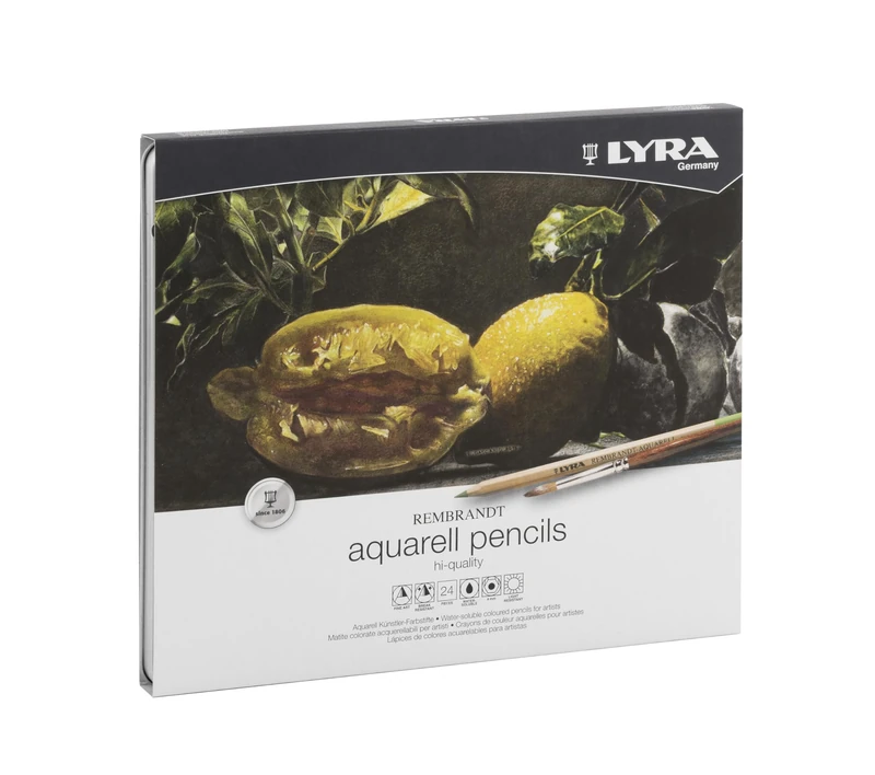 LYRA Rembrandt Aquarell, Fine Art Watercolour Pencil Set, 24 Assorted Colours, For Professionals & Students